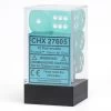 Frosted 16mm D6 Teal/White Block (12) -Toy Game Store CHX27605 v6dv y2