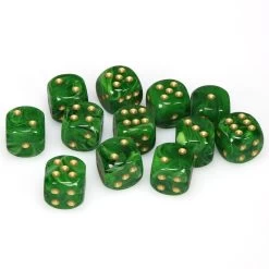 Vortex 16mm D6 Green/Gold Block (12)