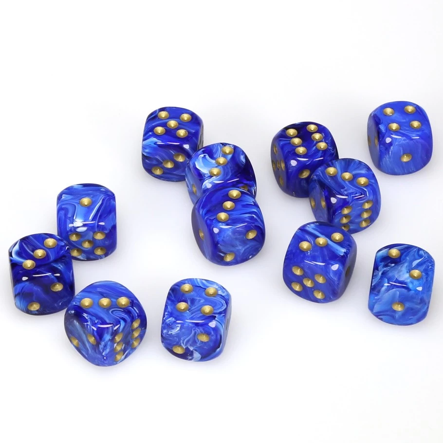 Vortex 16mm D6 Blue/Gold Block (12) 3 Vortex 16mm D6 Blue/Gold Block (12)