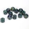 Festive 16mm D6 Green/Silver (12) 1 Festive 16mm D6 Green/Silver (12) -Toy Game Store CHX27645