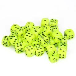 Vortex 12mm D6 Bright Green/Black (36) -Toy Game Store CHX27830a