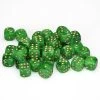 Vortex 12mm D6 Green/Gold Block (36) -Toy Game Store CHX27835