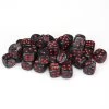 Velvet 12mm D6 Black/Red Block (36) -Toy Game Store CHX27878