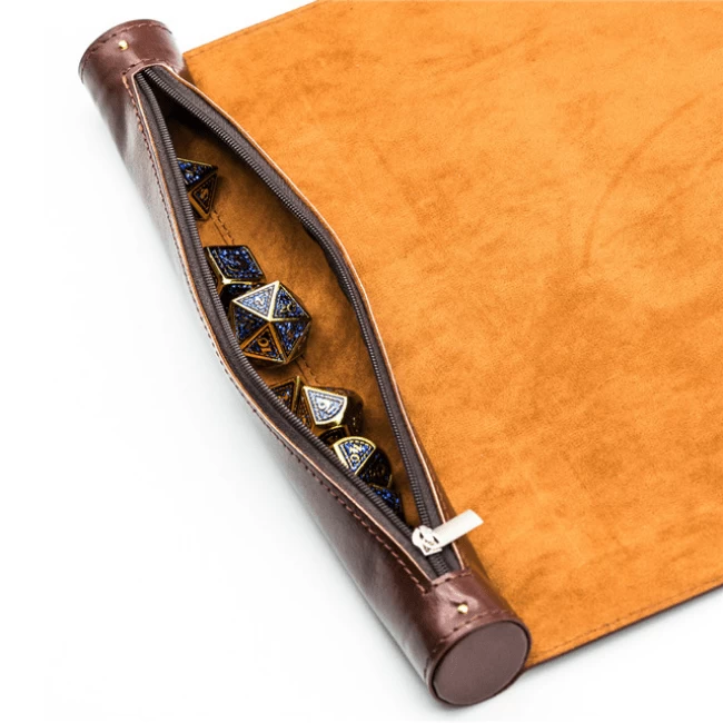 Foam Brain Games: Black Roll Up Dice Mat - Red Leatherette 7 Foam Brain Games: Black Roll Up Dice Mat - Red Leatherette - Image 5