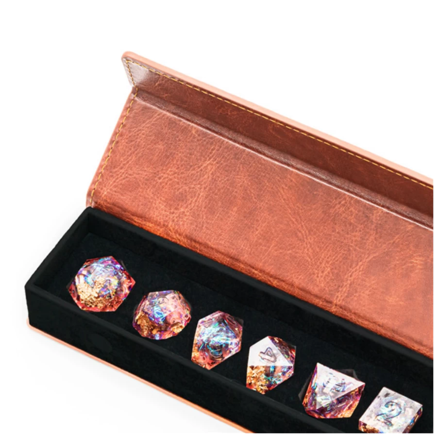 Foam Brain Games: Magnetic Dice Vault - Brown Leatherette 5 Foam Brain Games: Magnetic Dice Vault - Brown Leatherette - Image 3