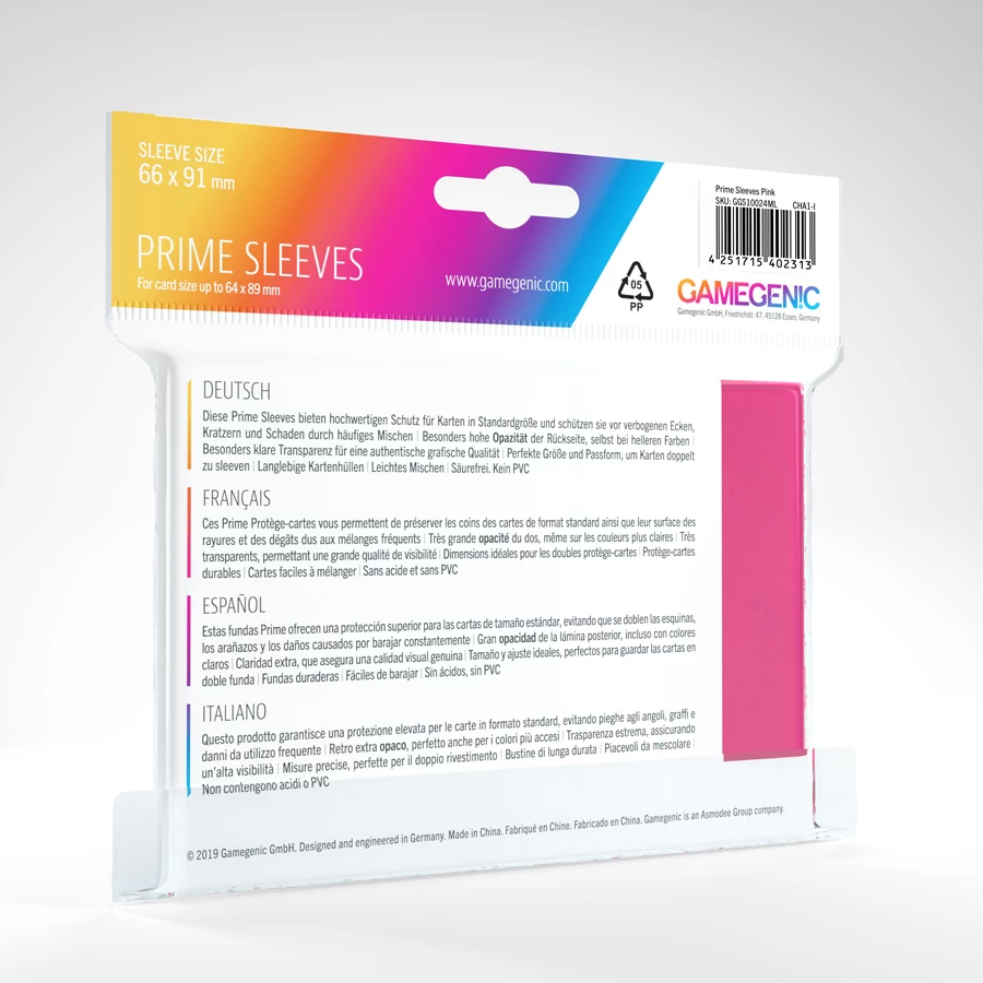 Gamegenic Prime Pink Card Sleeves (100) 4 Gamegenic Prime Pink Card Sleeves (100) - Image 2