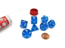 Koplow Games: 7-Dice Polyhedral Set - Blue/White