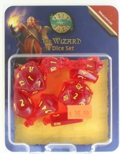 The Wizard: 8 Dice Set - Dragonfire