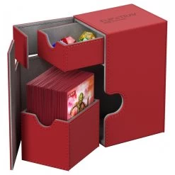 Flip'N'Tray Deck Case 80+: Standard Size Xenoskin - Red -Toy Game Store UGD010223e