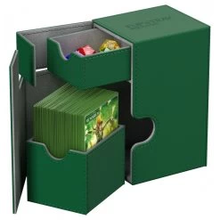 Flip'N'Tray Deck Case 80+: Standard Size Xenoskin - Green -Toy Game Store UGD010225e