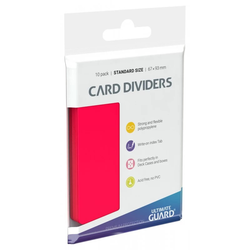Card Dividers: Standard Size - Red 3 Card Dividers: Standard Size - Red