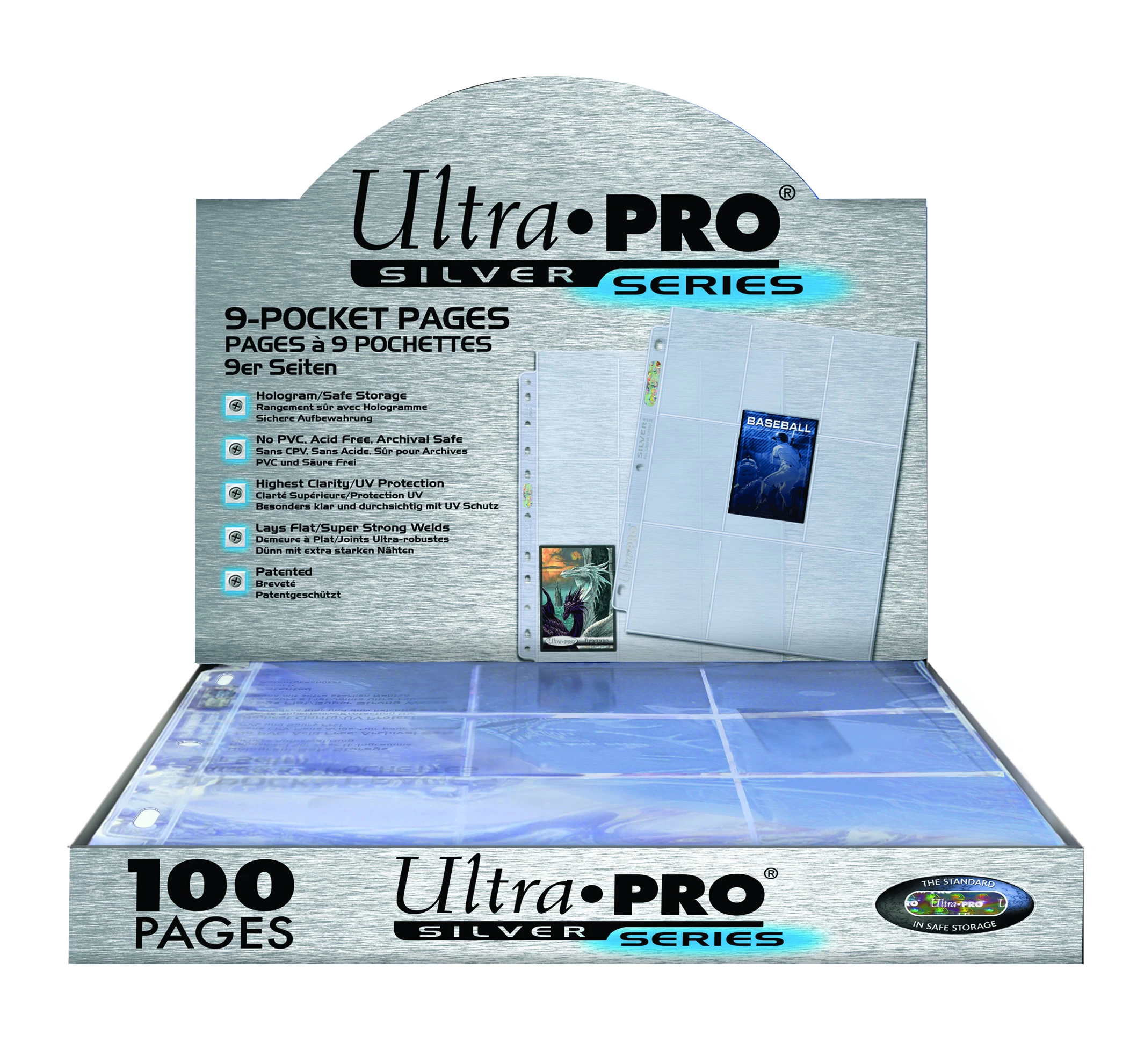 Ultra Pro: Silver Series - 9-Pocket Topload Pages (100) 3 Ultra Pro: Silver Series - 9-Pocket Topload Pages (100)