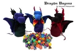 Dice Bag: Dragon Bagons - Blue/Black