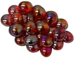 Glass Gaming Stones: Crystal Iridized Red